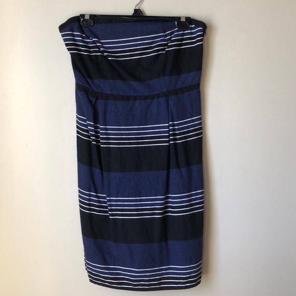 Old Navy Dresses & Skirts - Old Navy | Blue & Black Striped Strapless Dress
